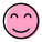 Blush smile with eyes closed emoji shared on internet icon