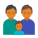 famiglia-due-uomini-tipo-di-pelle-4 icon