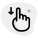 Single finger touch with slide down feature icon