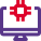 How speed microprocessor in a desktop computer icon