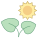 Planta sob sol icon