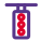 Traffic light for signaling and controlling the traffic icon