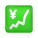 emoji de aumento de gráfico com iene icon