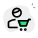 Buying a grocery item online on e-commerce website icon