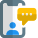 Chatting with client with cell phone inbuilt messenger icon