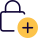 Add an authentication security protection Isolated only white background icon