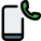 Cell phone with dialler handset receiver logotype icon