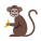 Affe mit Banane icon