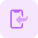 Smartphone backup option isolated on a white background icon