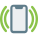 Smartphone ringing forming the wave pattern layout icon