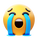 Loudly Crying Face icon
