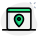 Location pinpoint logotype isolated on a web browser icon