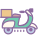 Motorcycle Delivery Single Box icon