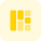 Left sitemap grid lines on square block icon