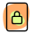 File unlocking with padlock isolated on white background icon