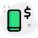Mobile phone transfer facility with dollar logotype icon