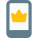 Membership crown badge for mobile online member icon