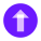 Acima dentro de um círculo icon