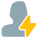 Flash logotype used for profile pictures as a indication of energized icon