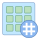 Grille d'activité avec hashtag icon