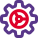 Cog wheel for application and computer management icon