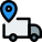 Box truck on a consignee delivery location icon
