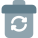 Trash can with recycle logotype isolated on a white background icon