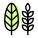 Decorative paddy leaf as a part of thanksgiving harvesting season icon