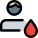 Man withdrawing the blood from his body for testing icon