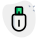 chiavetta-usb-esterna-di-sicurezza-isolata-su-fondo-bianco-verde-sicurezza-tal-revivo icon