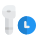 Battery left indicator of the earbuds isolated on a white background icon