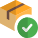 Quality check before packing of a delivery item icon