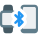 Bluetooth connectivity between smartphone and digital watch icon