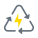 Panneau de triangle d&#39;énergie icon