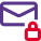 Locked encrypted email icon