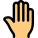 Five finger hand gesture for greeting or party voting symbol icon