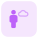 Cloud computing engineer with advance support layout icon