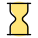 Loading hourglass symbol in computer system interface icon