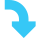 Curved Arrow Downward icon