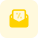 Mail earning pecentage earned in an envelope icon