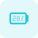 Twenty percent phone battery charging level layout icon