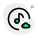 Music from the cloud computing streaming service icon