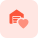 Warehouse with heart favorite shape logotype layout icon