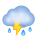 Cloud With Lightning And Rain icon