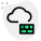 Firewall security on a cloud server isolated on a white background icon