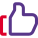 Like thumbs up button from popular social media icon