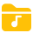 Collection of songs stored in a music folder label icon