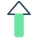 Flèche épaisse pointant vers le haut icon