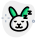 Sleeping rabbit emoticon pictorial representation shared on messenger icon