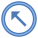 Arriba izquierda en círculo 2 icon